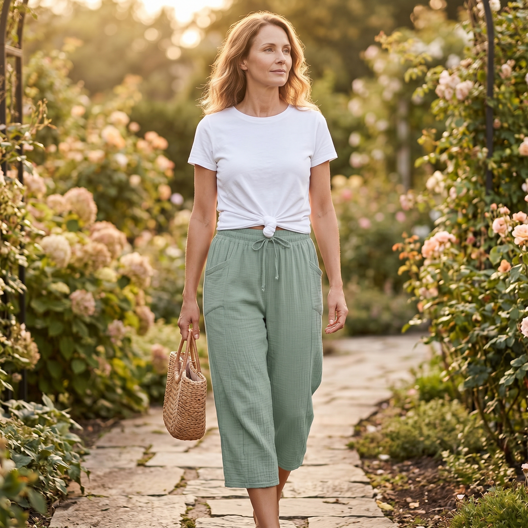 Crinkle Capri Pants for Easy Summer Wea — View 4 | Clova