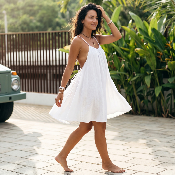 Summery Open-Back Sundress for Easy Summer Days — View 4 | Clova