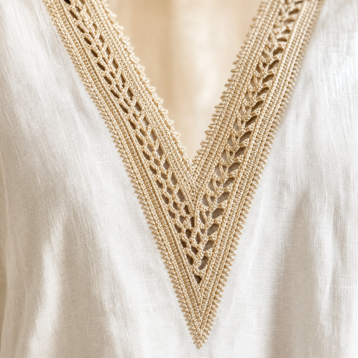 Crochet V-Neck Set — View 5 | Clova