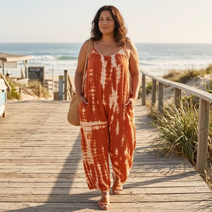Wide-Leg Tie-Dye Jumpsuit — View 5 | Clova