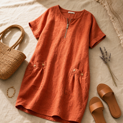Breezy Summer Dress with Pockets — View 5 | Clova