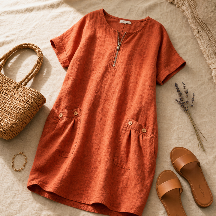 Breezy Summer Dress with Pockets — View 5 | Clova