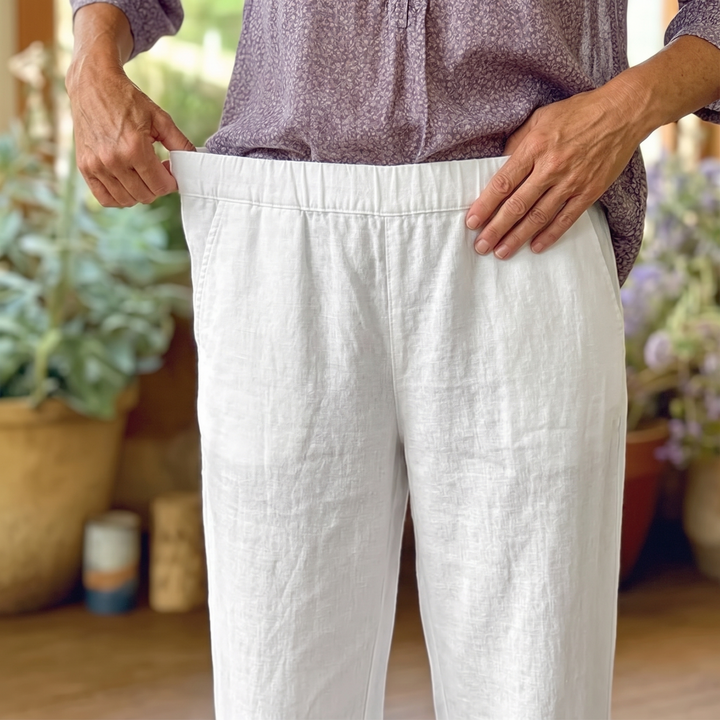Soft-Stretch Cropped Pants — View 4 | Clova