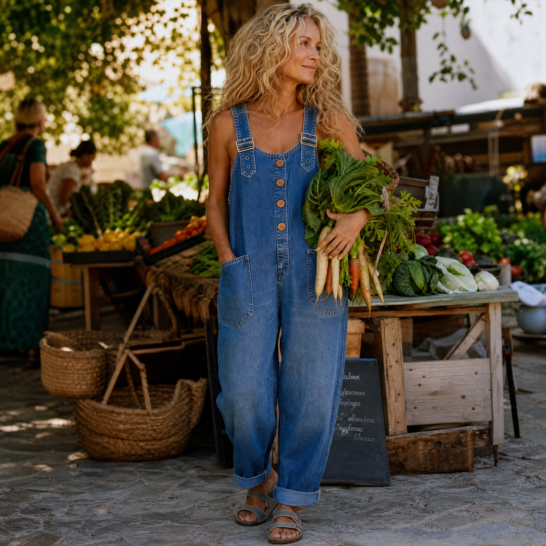 Relaxed Overalls with Pockets — View 5 | Clova