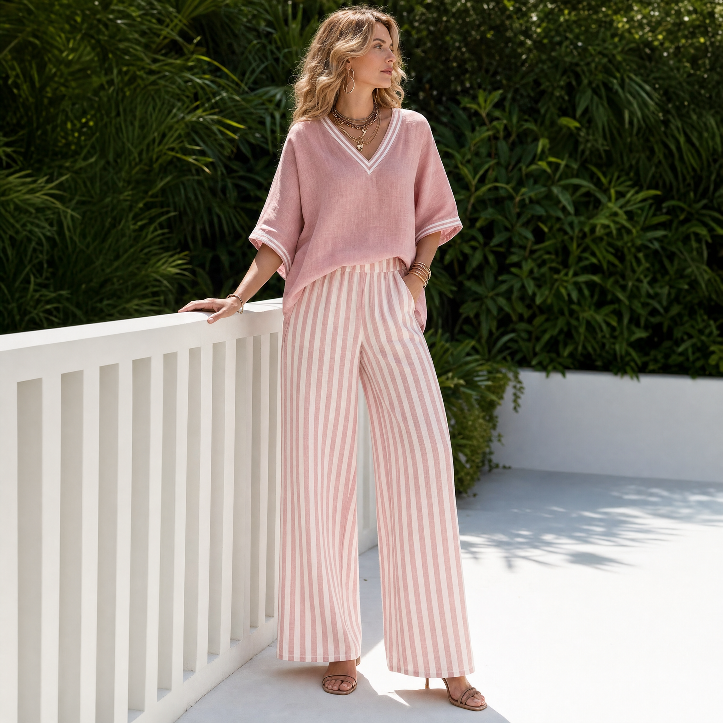 Airy Linen Two-Piece Set — View 5 | Clova