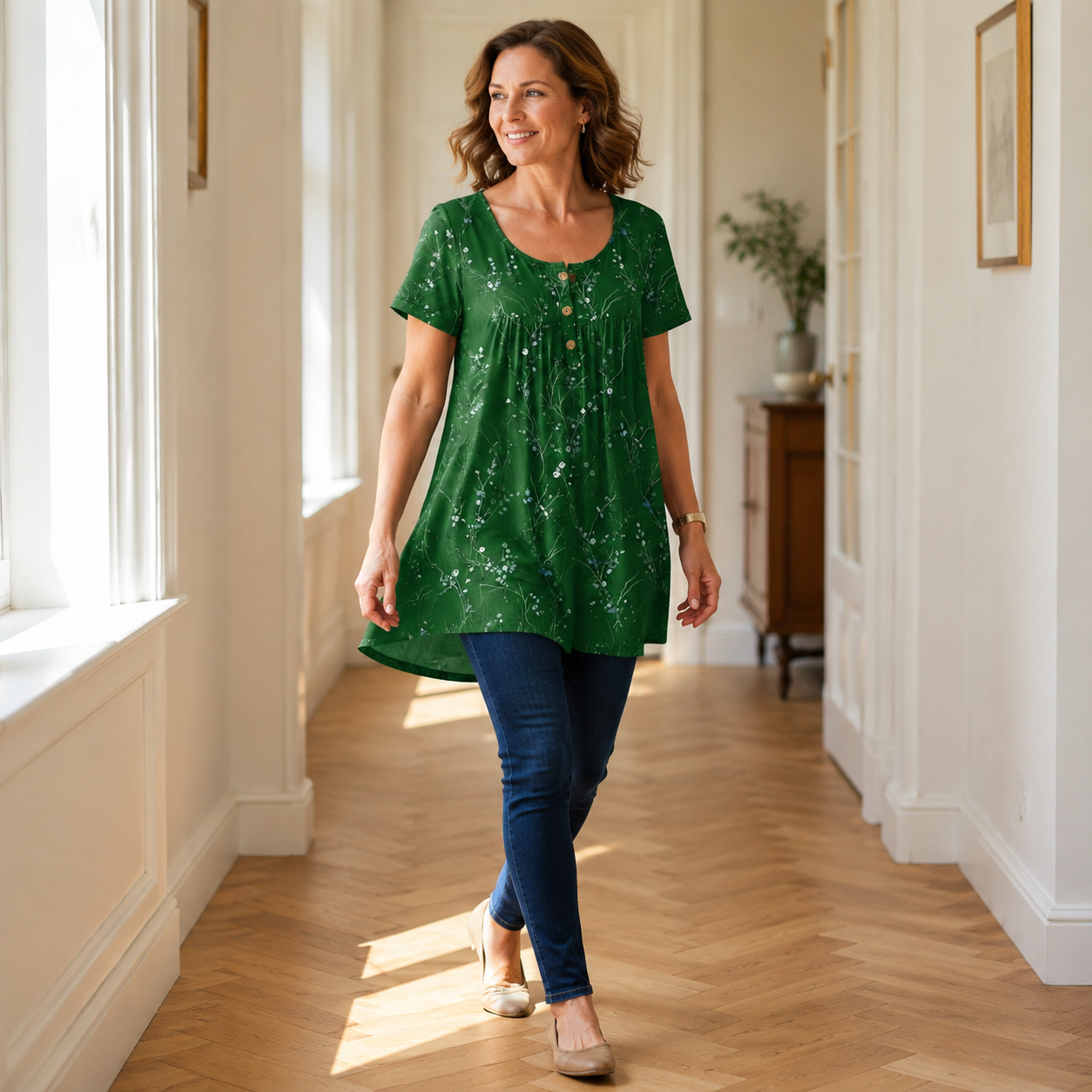 Flowy Floral Tunic for Everyday — View 6 | Clova