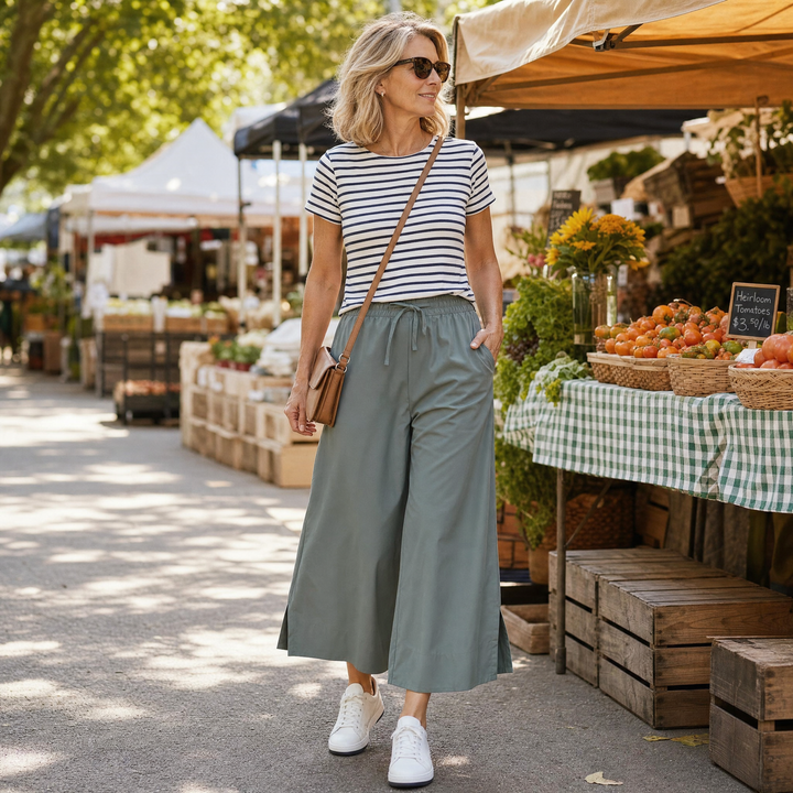 Effortless Wide-Leg Crop Pants — View 4 | Clova