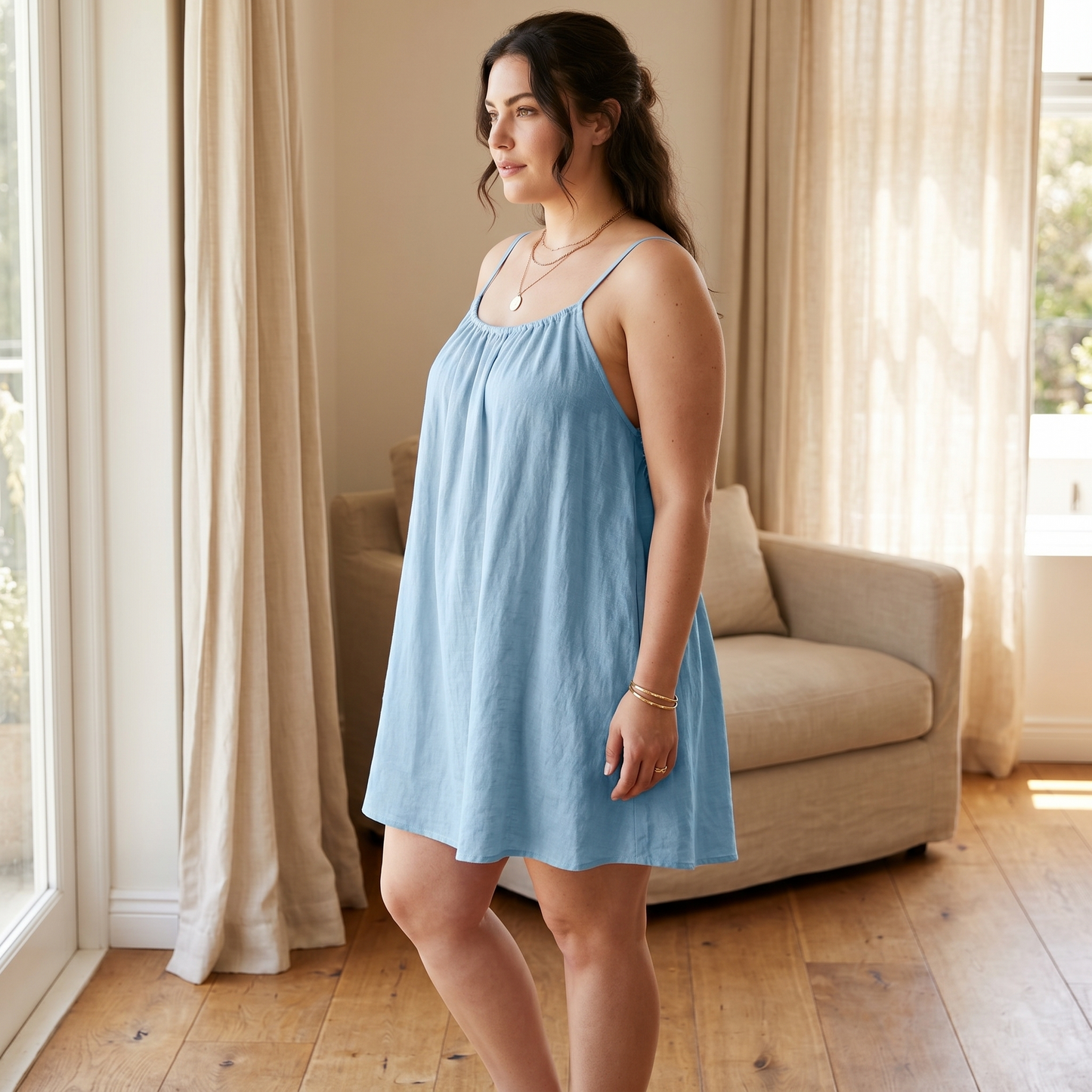 Summery Open-Back Sundress for Easy Summer Days — View 5 | Clova