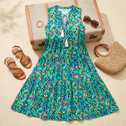 Tiered Boho Midi Dress for Effortless Summer Days — View 5 | Clova