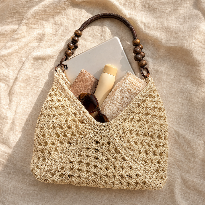 Crochet Summer Tote with Hidden Lining