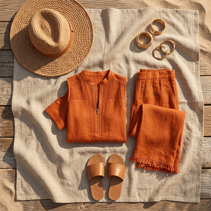 Crochet Linen Vacation Set — View 6 | Clova
