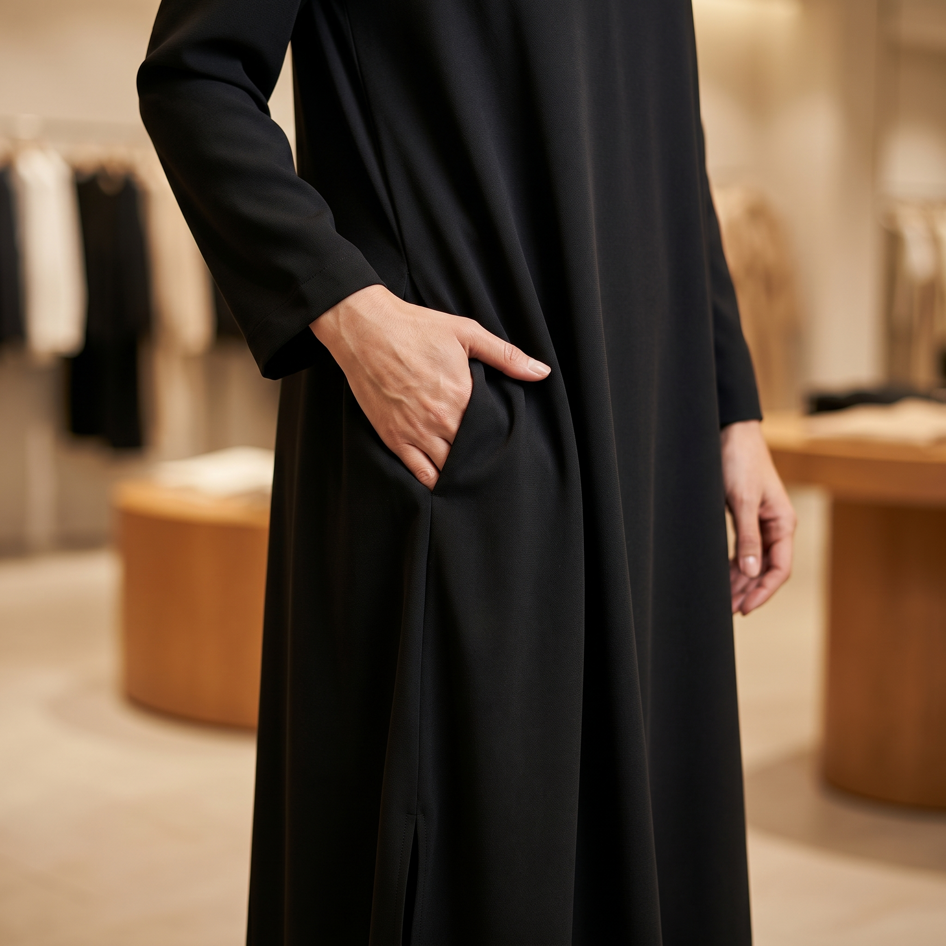 Loose Maxi Dress with Side Slits — View 6 | Clova