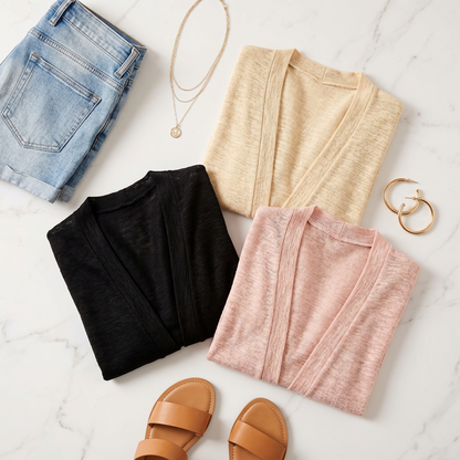 Breezy Open Summer Cardigan — View 6 | Clova