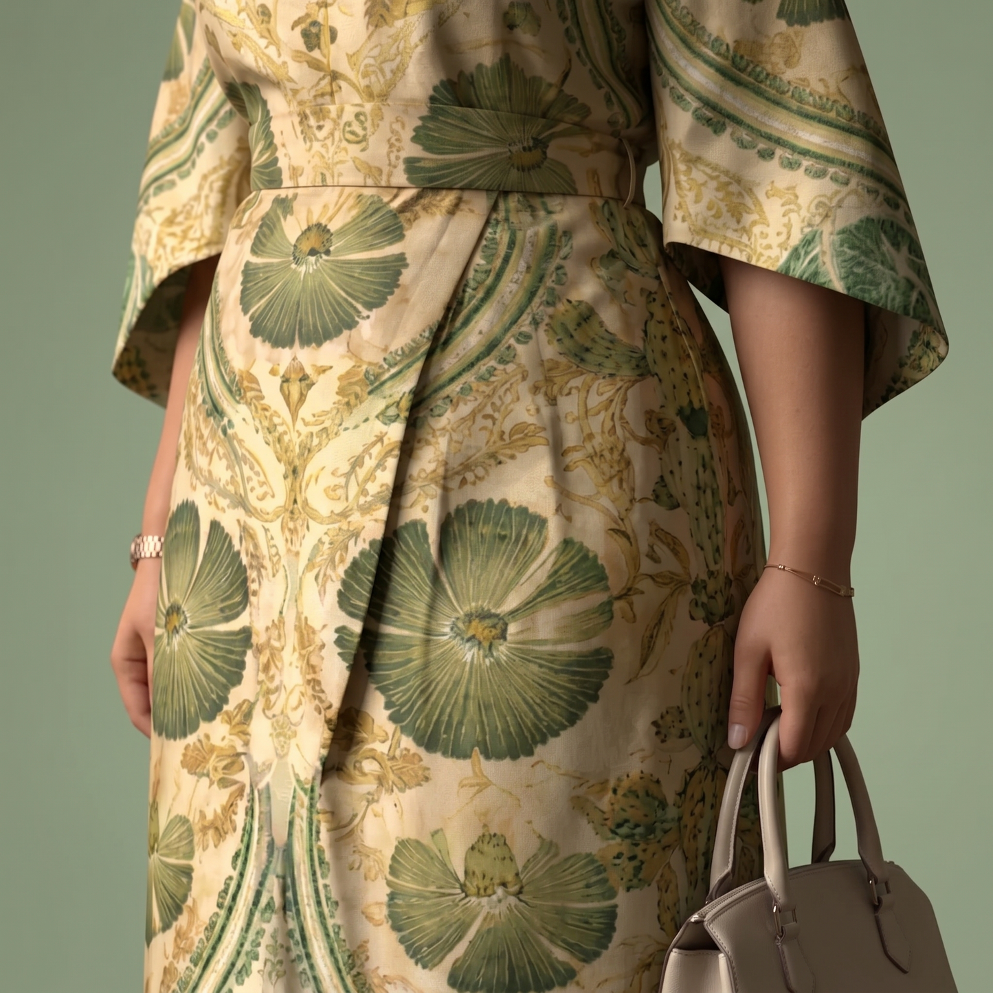 Serenza Vintage Tapestry Midi Dress for Curves — View 6 | Clova