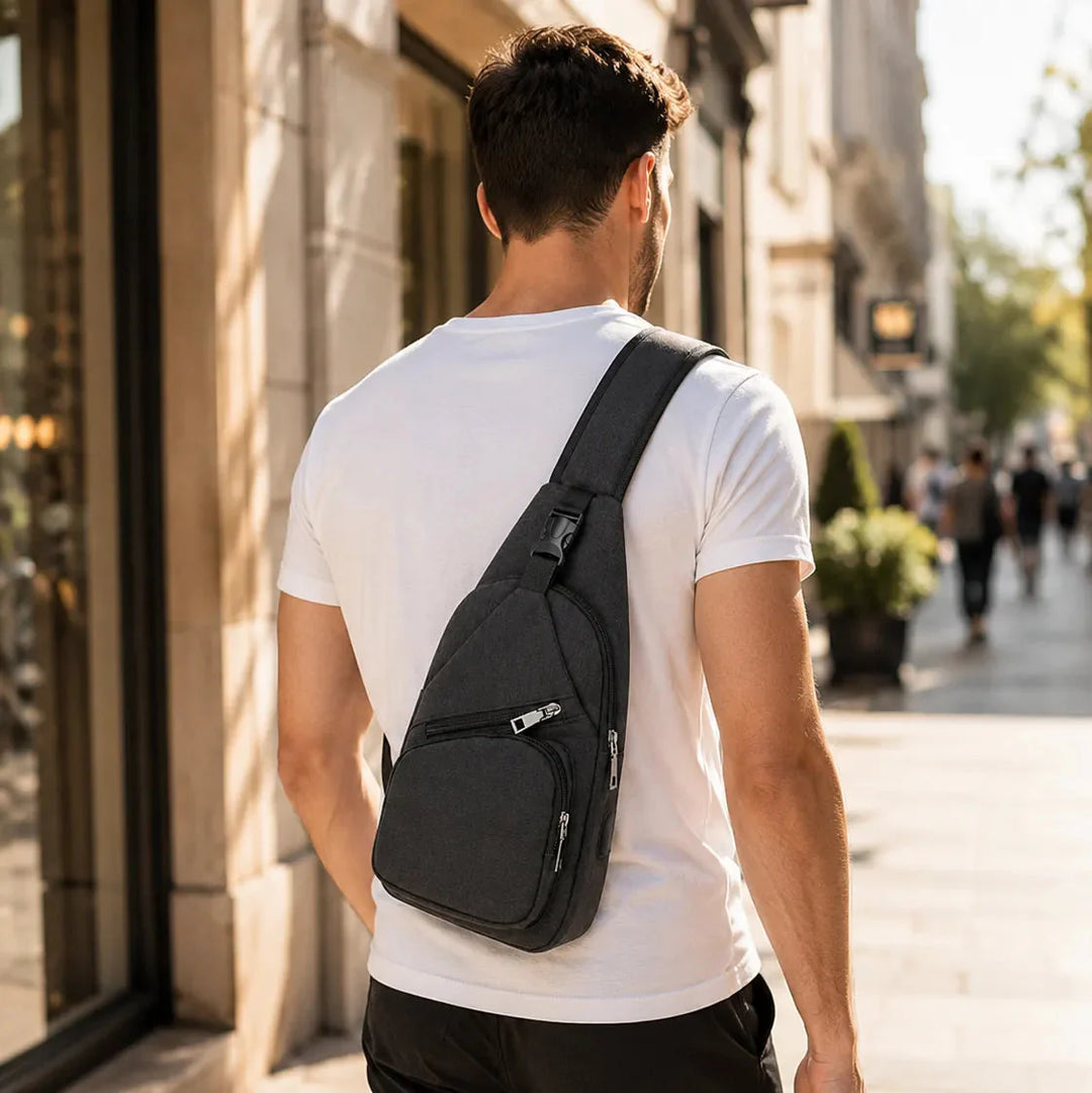 Crossbody Sling Bag with USB Charging Port