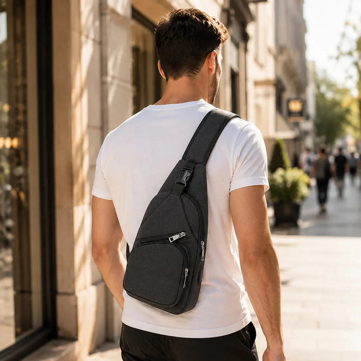 Crossbody Sling Bag with USB Charging Port