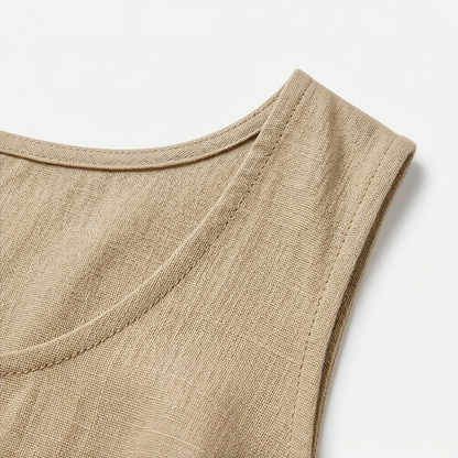Lunavia Linen Cotton Two Piece Set with Duster — View 9 | Clova