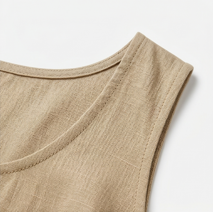 Lunavia Linen Cotton Two Piece Set with Duster — View 9 | Clova