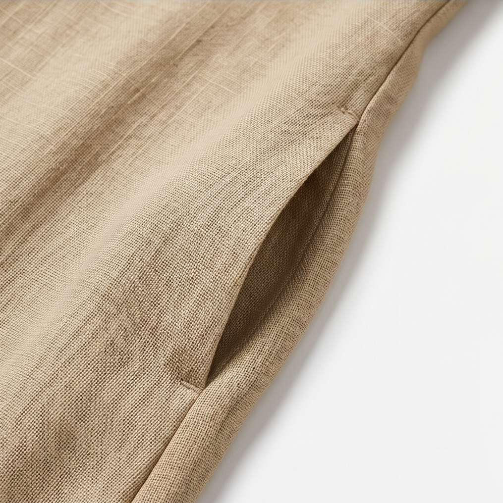 Lunavia Linen Cotton Two Piece Set with Duster — View 10 | Clova