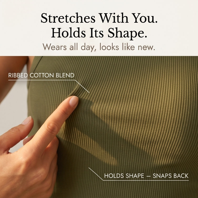 Built-In Bra Tank for Effortless Daily Wear — View 7 | Clova