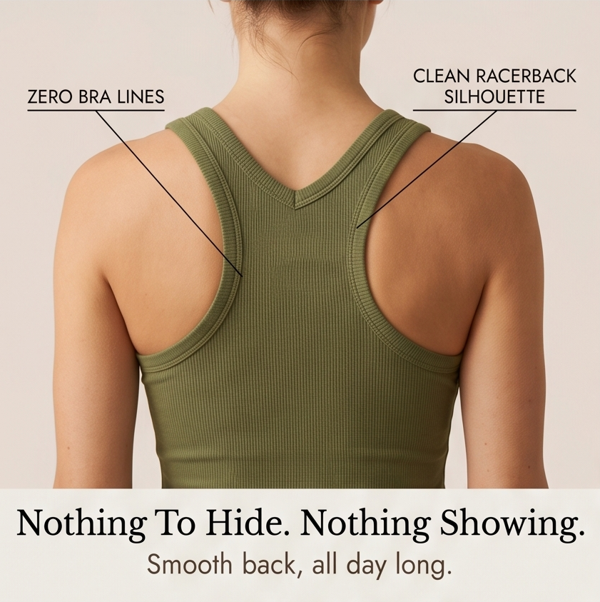 Built-In Bra Tank for Effortless Daily Wear — View 8 | Clova