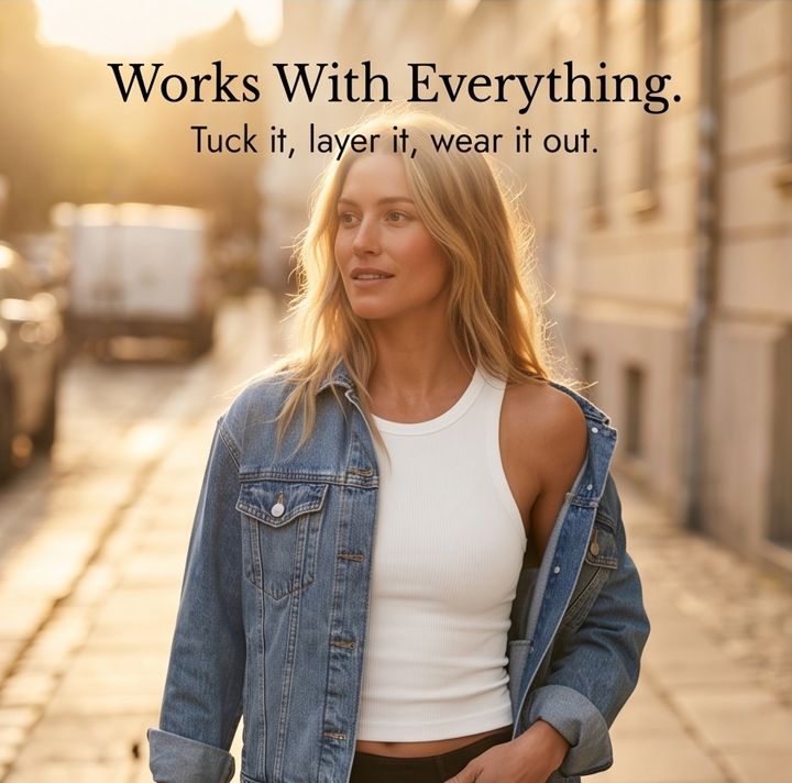Built-In Bra Tank for Effortless Daily Wear — View 10 | Clova
