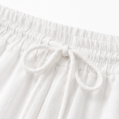 Lace Trim Drawstring Comfort Pants — View 14 | Clova