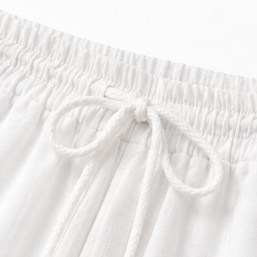 Lace Trim Drawstring Comfort Pants — View 14 | Clova