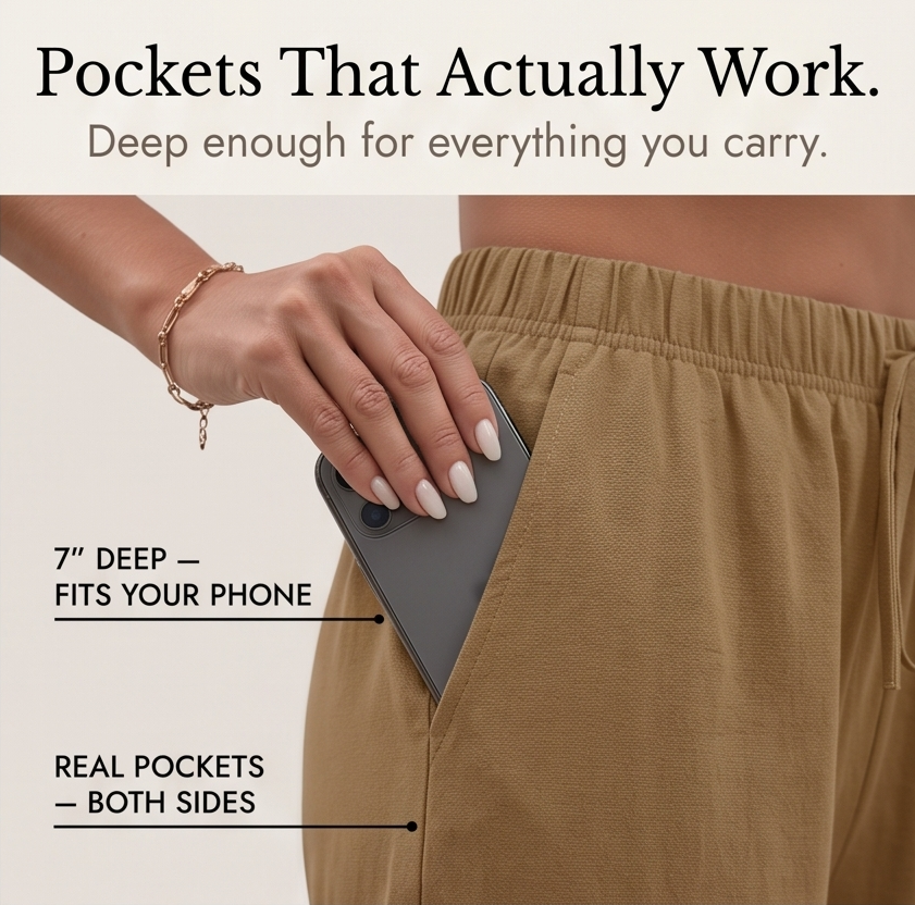 Wide-Leg Drawstring Shorts with Smocked Waist — View 7 | Clova