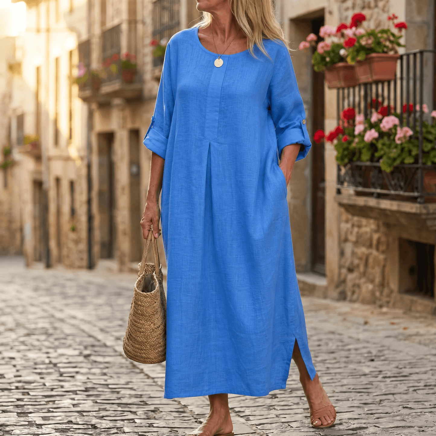 Flowy Linen-Style Maxi for Everyday Elegance — View 13 | Clova