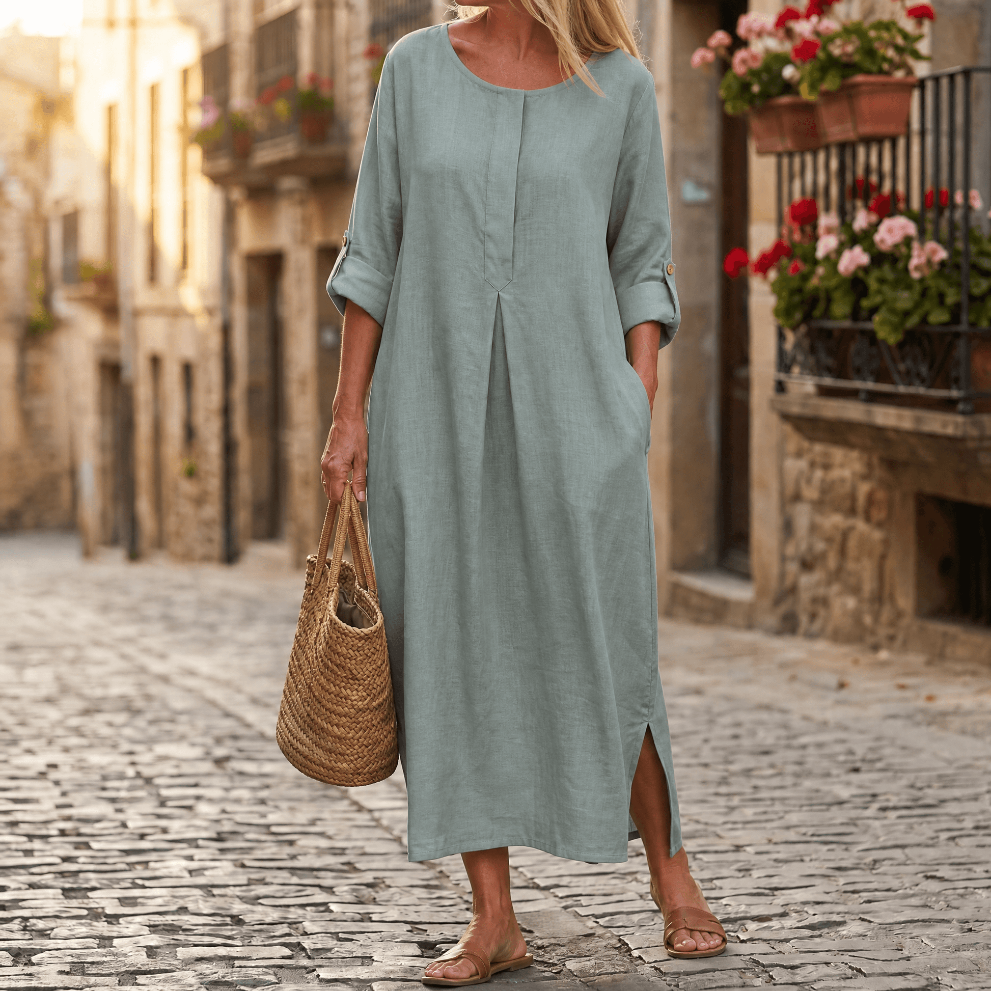 Flowy Linen-Style Maxi for Everyday Elegance — View 12 | Clova