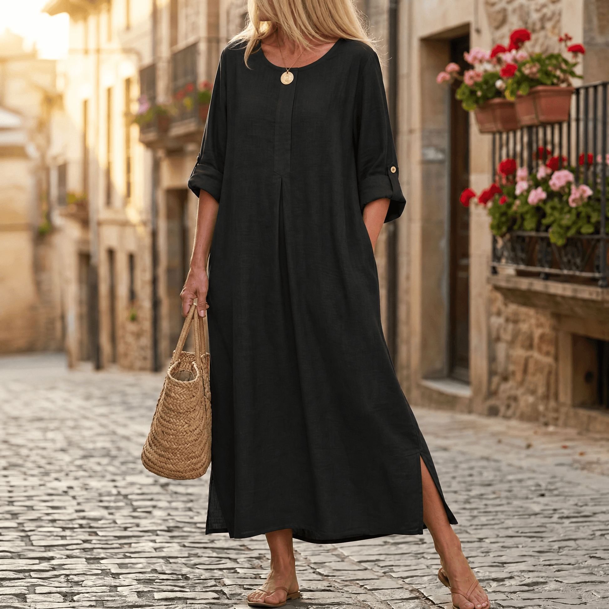 Flowy Linen-Style Maxi for Everyday Elegance — View 14 | Clova