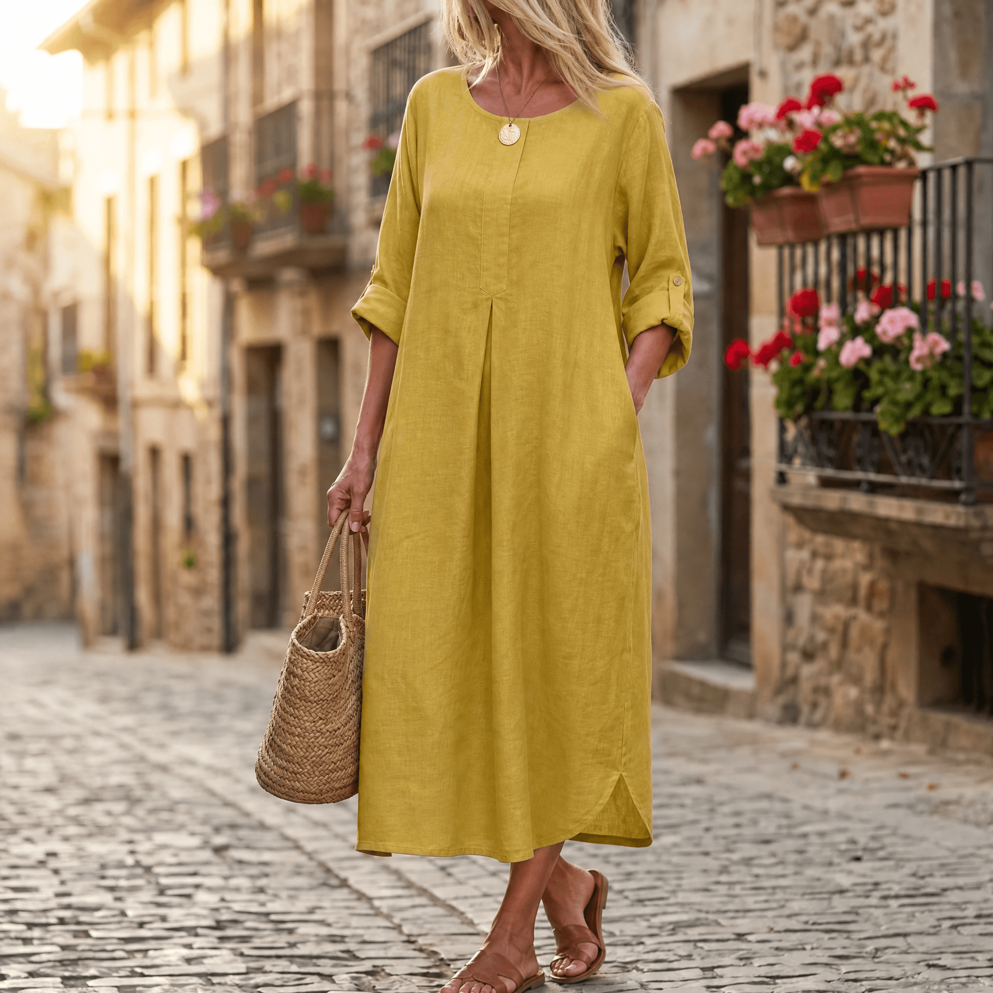 Flowy Linen-Style Maxi for Everyday Elegance — View 16 | Clova
