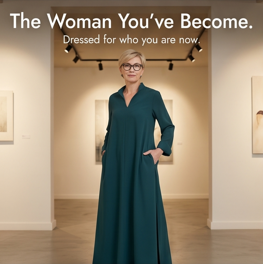 Loose Maxi Dress with Side Slits — View 8 | Clova