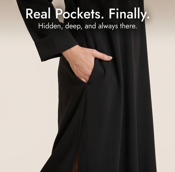 Loose Maxi Dress with Side Slits — View 11 | Clova