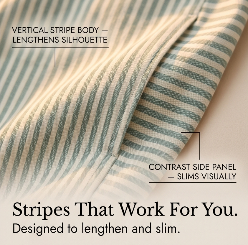 Striped Pants with Elastic Waist — View 5 | Clova