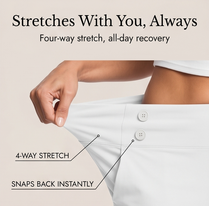 High-Waist Stretch Capri Pants — View 7 | Clova