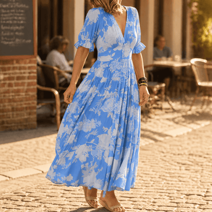 Flowing Floral Maxi Dress — View 13 | Clova