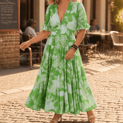 Flowing Floral Maxi Dress — View 12 | Clova