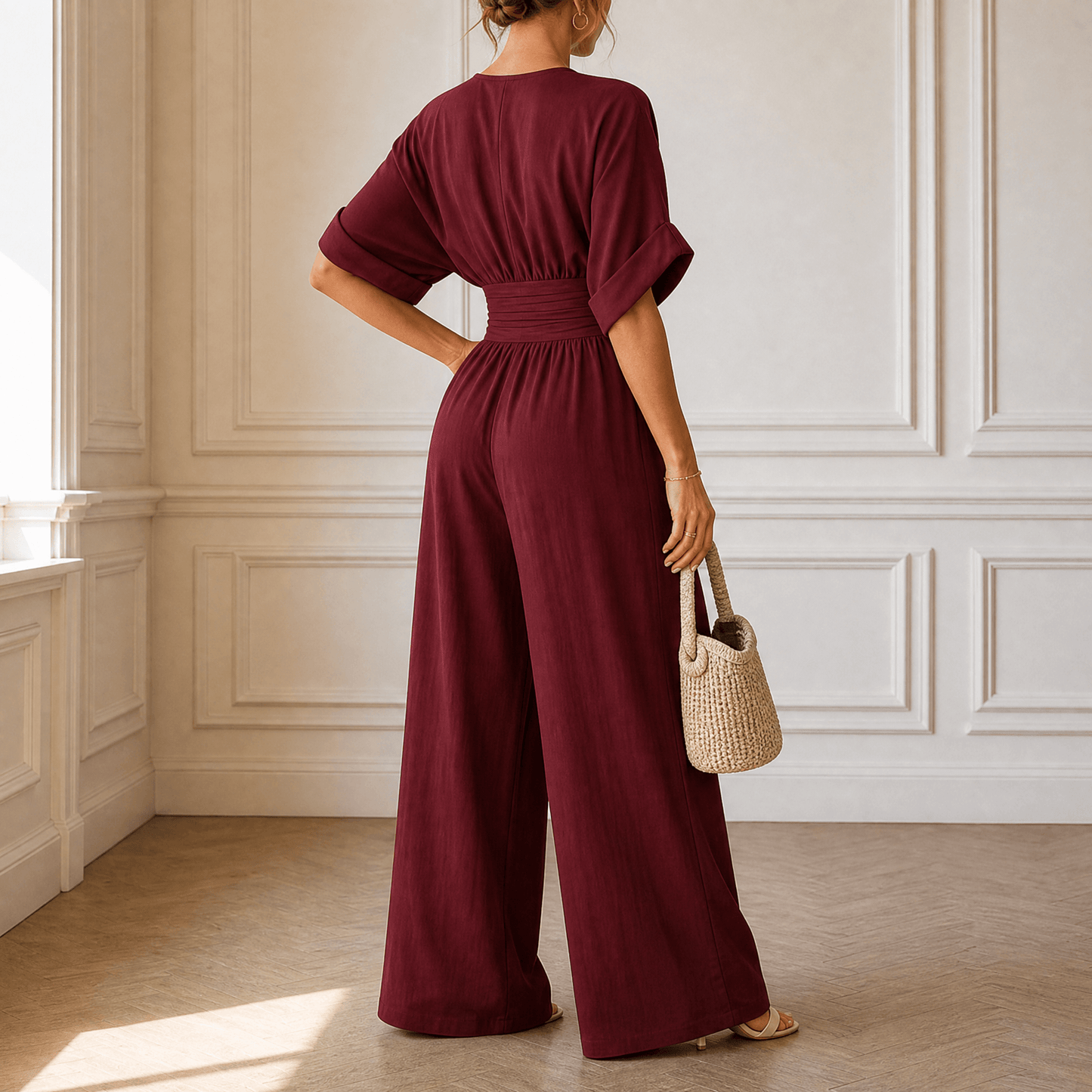 Elegant Wrap Jumpsuit — View 19 | Clova