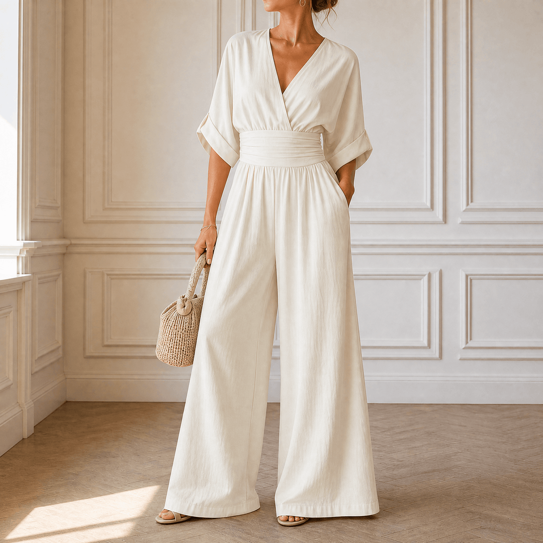 Elegant Wrap Jumpsuit — View 17 | Clova