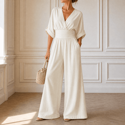 Elegant Wrap Jumpsuit — View 17 | Clova