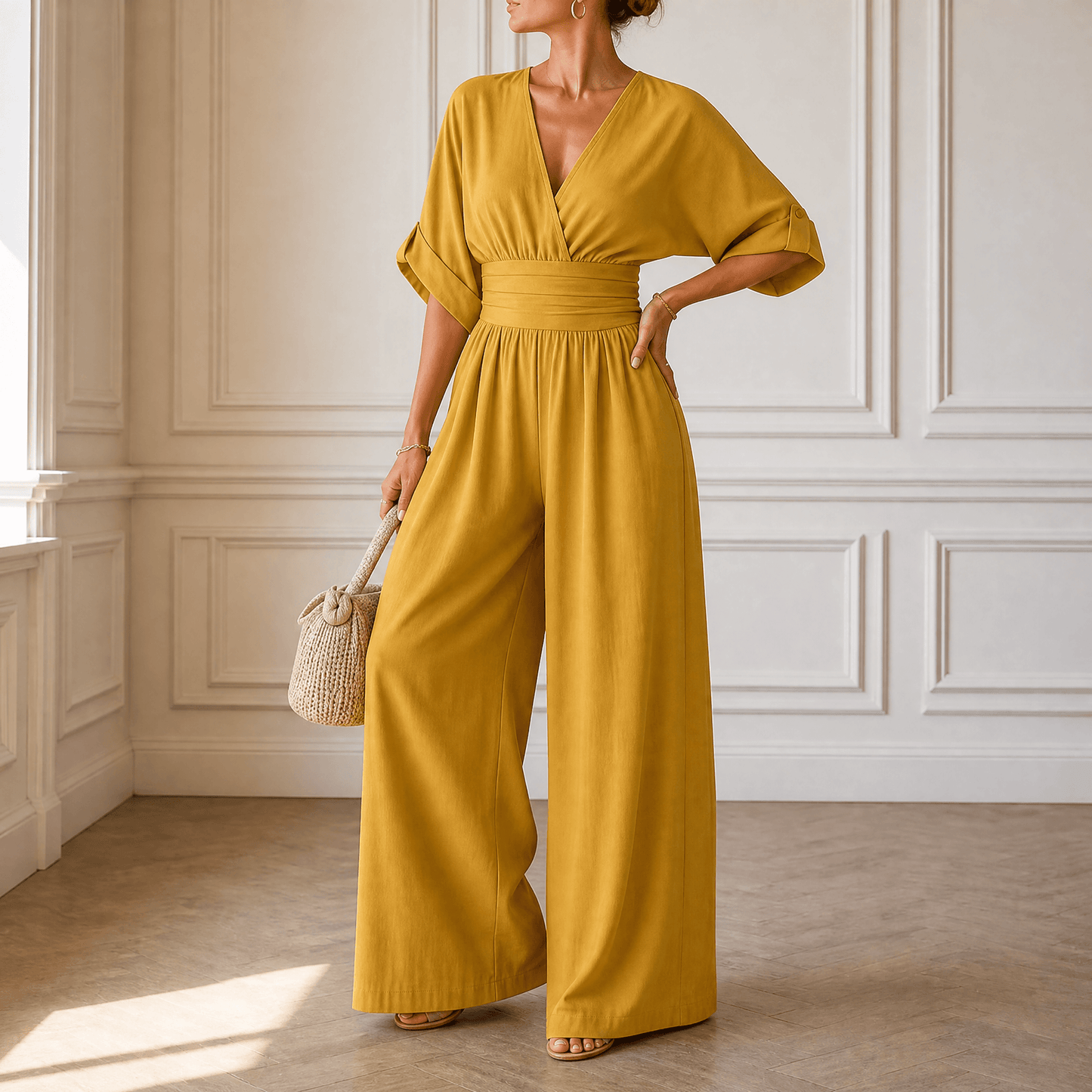 Elegant Wrap Jumpsuit — View 18 | Clova