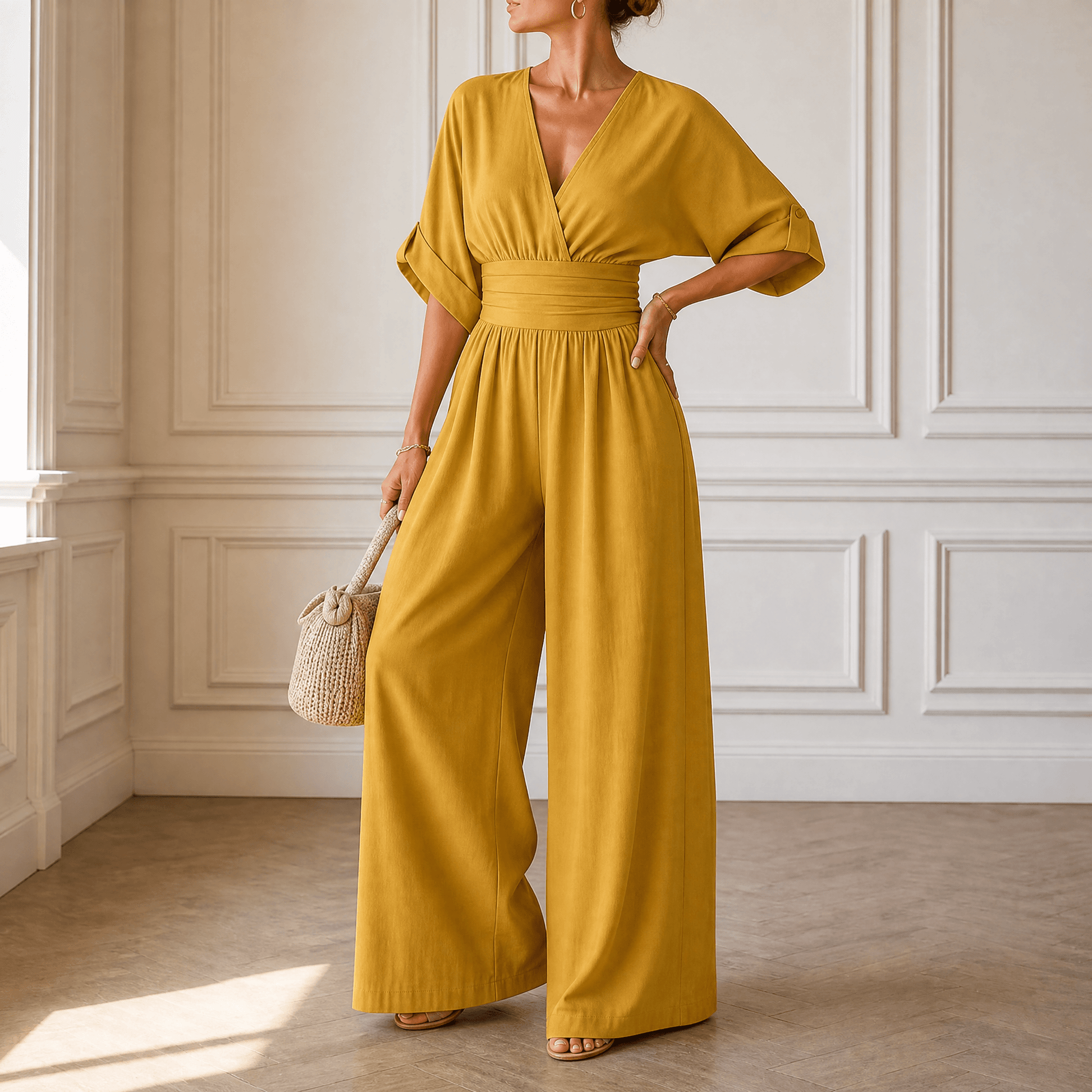 Elegant Wrap Jumpsuit — View 18 | Clova
