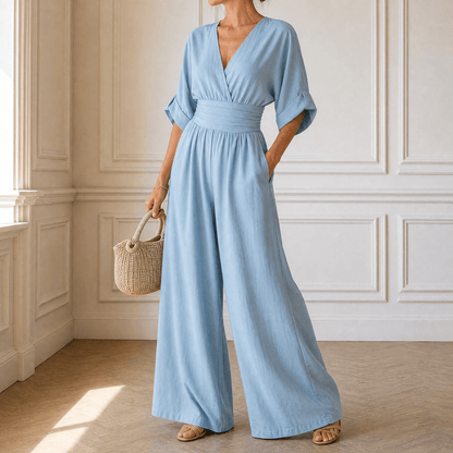 Elegant Wrap Jumpsuit — View 16 | Clova