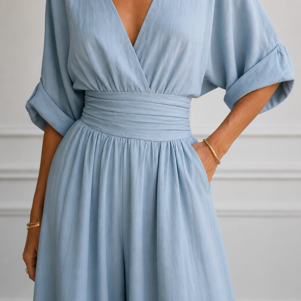 Elegant Wrap Jumpsuit — View 3 | Clova