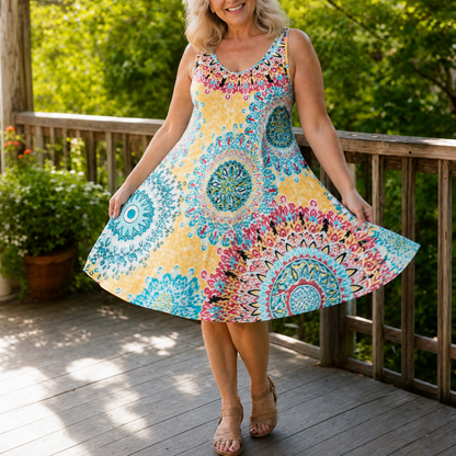 Flowy A-Line Sundress — View 2 | Clova