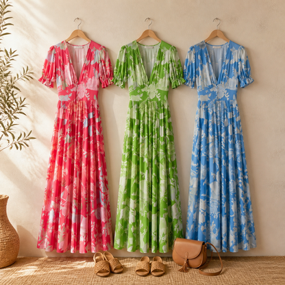 Flowing Floral Maxi Dress — View 5 | Clova