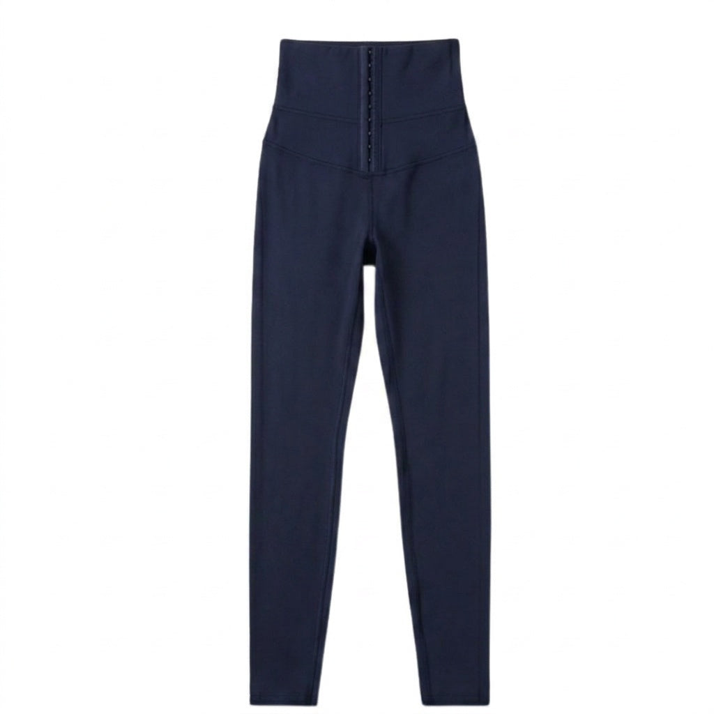 High-Waist Corset Leggings with Adjustable Cinch — View 16 | Clova