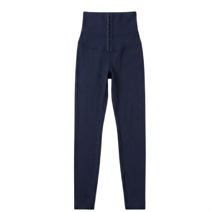 High-Waist Corset Leggings with Adjustable Cinch — View 16 | Clova
